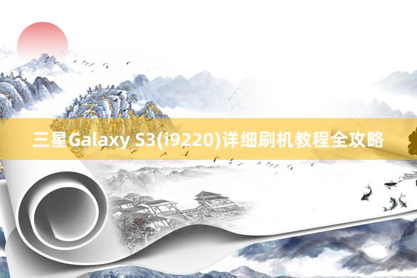 三星Galaxy S3(i9220)详细刷机教程全攻略